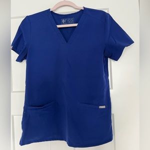 Figs scrubs Deep Royal Blue Casma top - Livingston bottoms